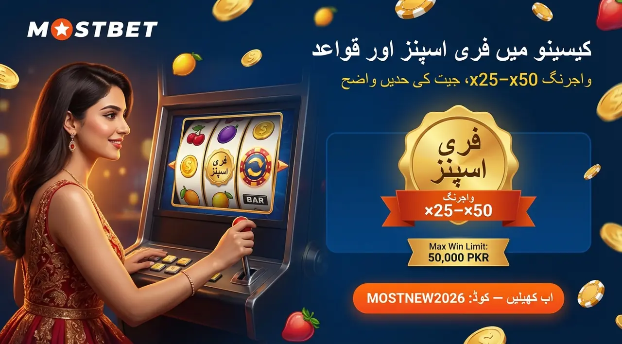 Free spins in the Mostbet casino section