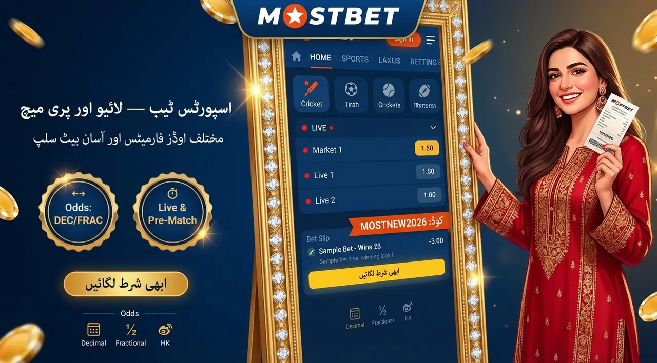 Mostbet sports betting interface and features